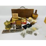 A TRAY CONTAINING MISC. COLLECTABLES TO INCL.