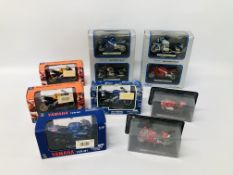 4 X "WELLY" DIE-CAST MODEL TRIUMPH MOTORCYCLES, 2 X REPSOL HONDA TEAM MOTORCYCLES (BOXED),