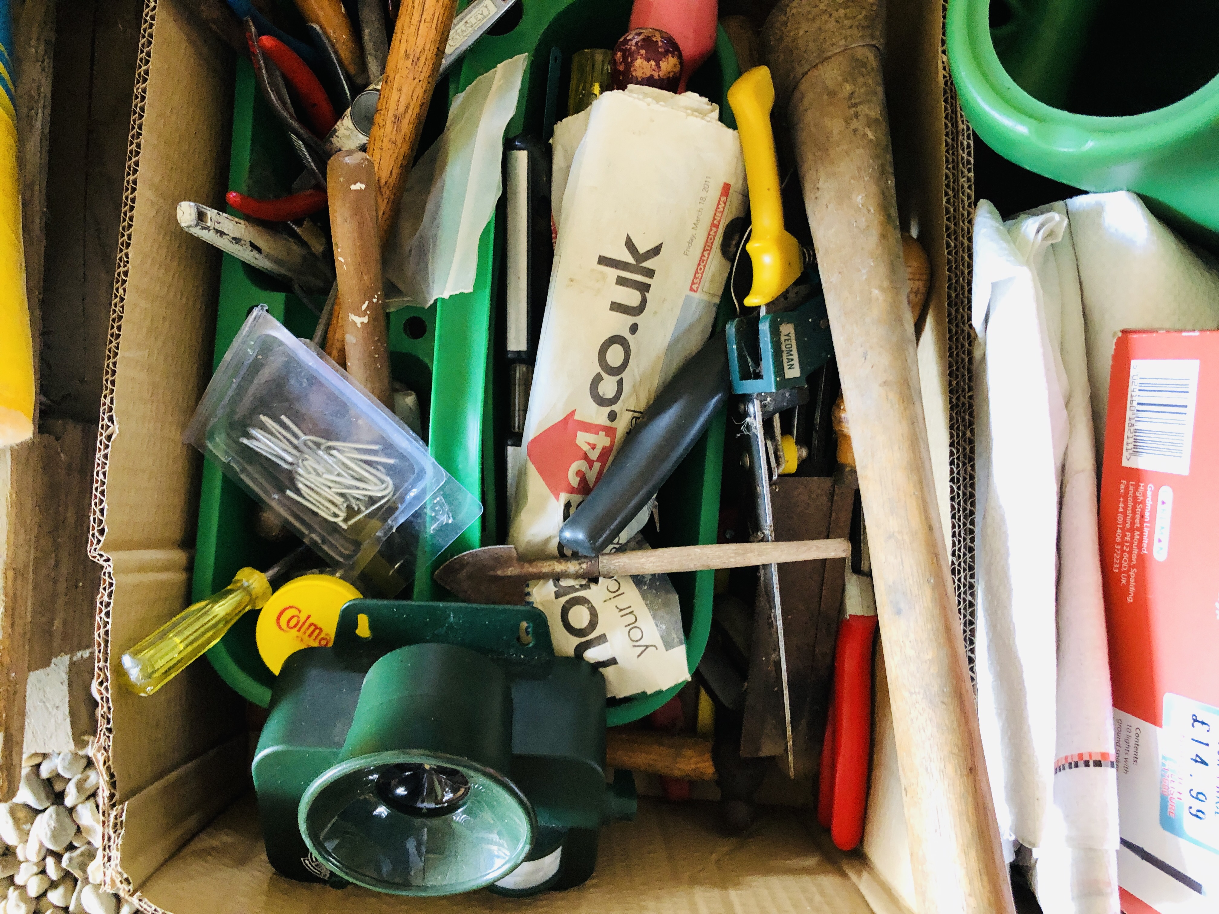 3 BOXES CONTAINING ASSORTED SHED SUNDRIES AND HAND TOOLS TO INCL. - Image 3 of 8