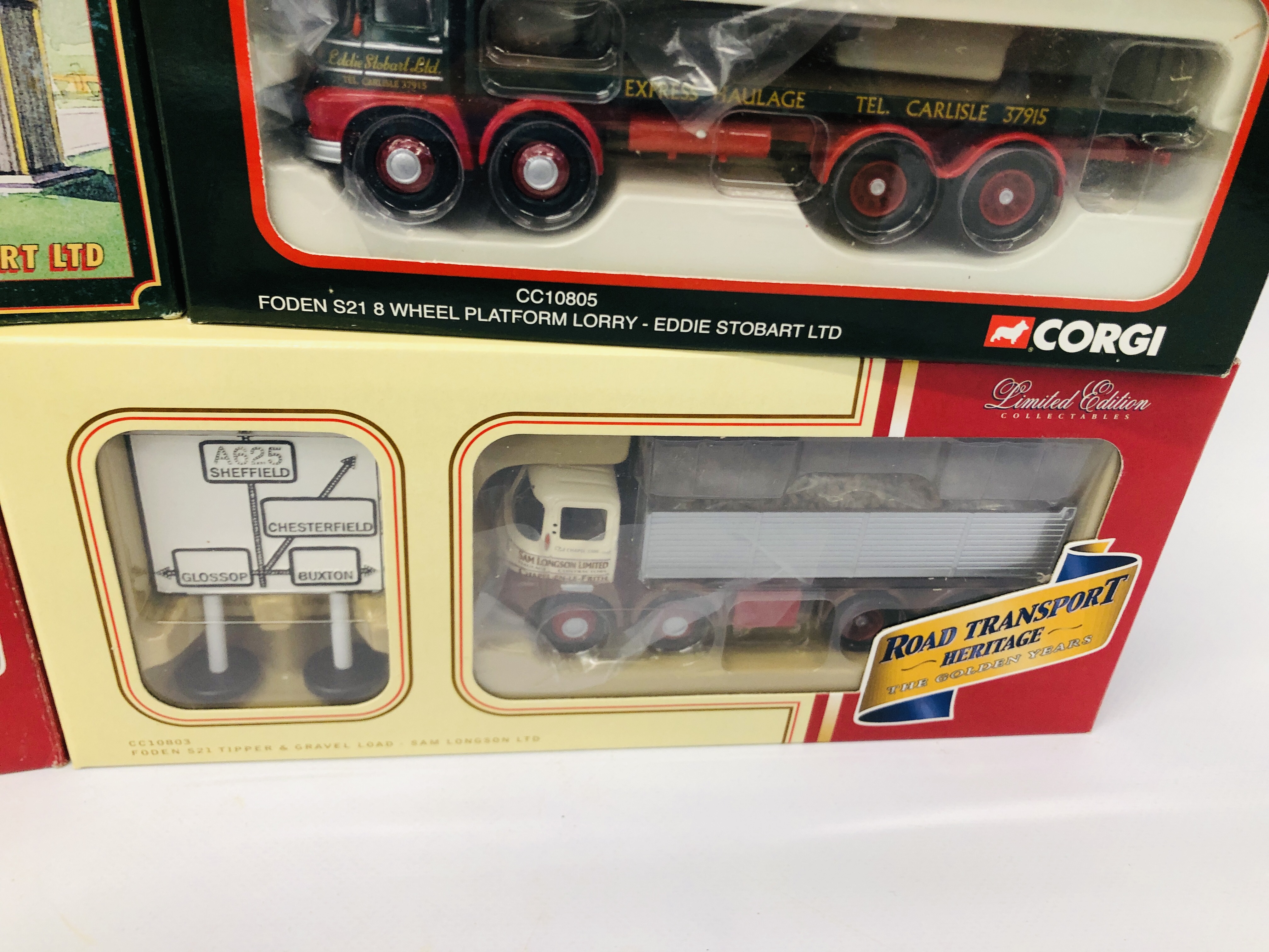 6 X BOXED CORGI DIE CAST COMMERCIALS TO INCLUDE 2 X FODEN S21 TIPPER, FODEN 8 WHEEL RIDGED, - Image 5 of 15