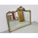 AN IMPRESSIVE REPRODUCTION RECTANGULAR BEVELLED WALL MIRROR IN CLASSICAL SILVERED FRAMEWORK WIDTH