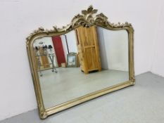 AN IMPRESSIVE REPRODUCTION RECTANGULAR BEVELLED WALL MIRROR IN CLASSICAL SILVERED FRAMEWORK WIDTH