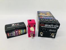 RADIAL BIGSHOT RADIAL ABY PEDAL AND VIVE V5 DELAY PEDAL