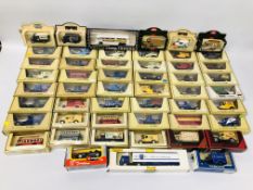 43 BOXED MODELS OF YESTERYEARS, 3 DAYS GONE BY MODELS IN BOXES, PROMOVES MODEL LORRY,