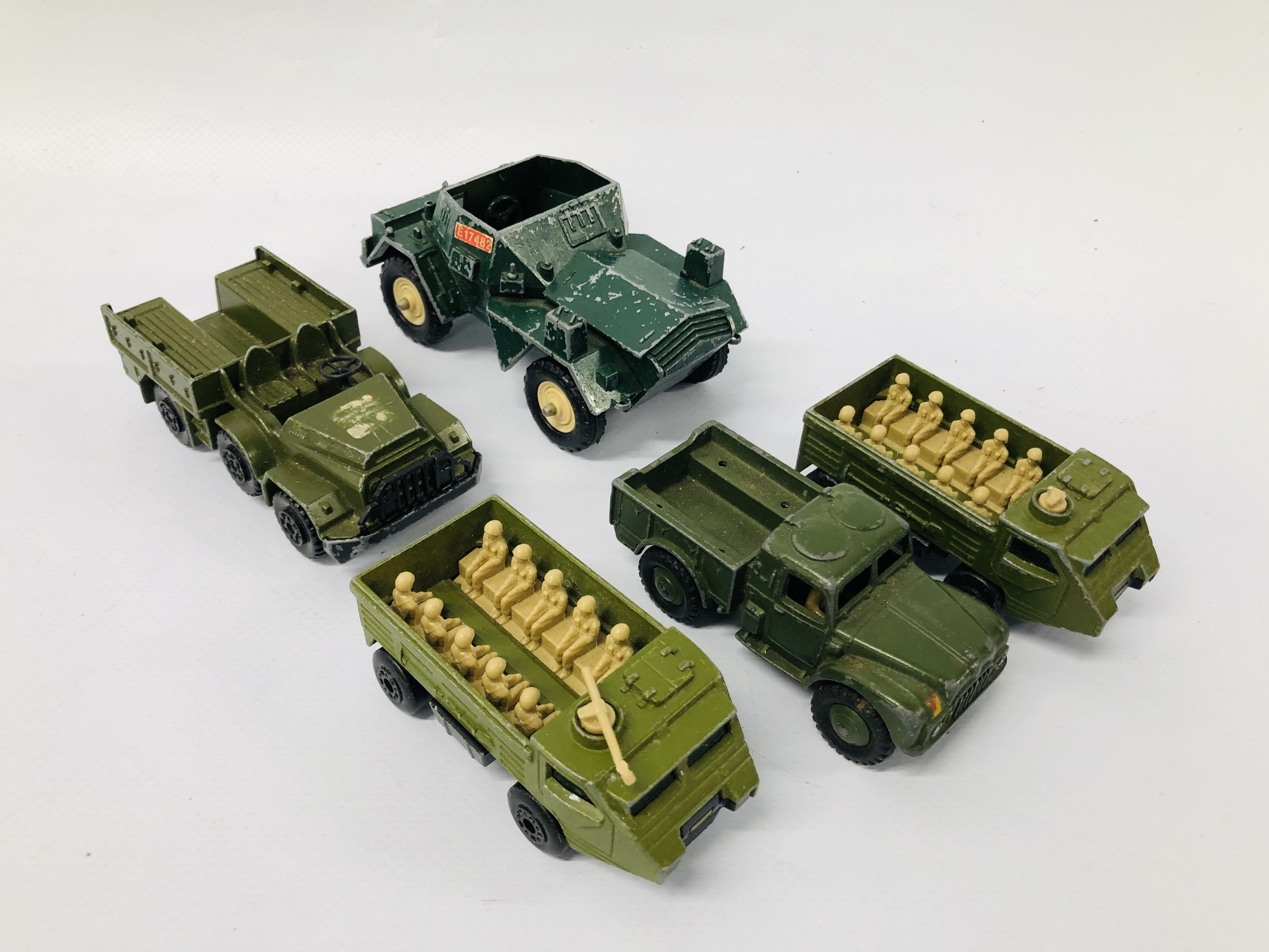 COLLECTION OF ASSORTED VINTAGE MILITARY DIE-CAST MODEL VEHICLES TO INCLUDE DINKY ARMY TRUCK, - Image 2 of 7