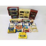 A COLLECTION OF 25 DIE-CAST MODEL VEHICLES, MAINLY COMMERCIALS TO INCLUDE MATCHBOX, DAYS GONE,