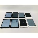 8 X APPLE IPAD MINI - VARIOUS MODELS, ICLOUD LOCKED,