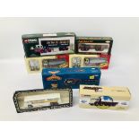 6 X BOXED CORGI DIE CAST COMMERCIALS TO INCLUDE 2 X FODEN S21 TIPPER, FODEN 8 WHEEL RIDGED,