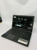 ACER ASPIRE E 15 START LAPTOP COMPUTER WITH CHARGER (REQUIRES NEW BATTERY) - SOLD AS SEEN