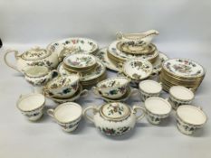 QUANTITY OF AYNSLEY "PEMBROKE" PATTERN TEA AND DINNERWARE - APPROX 51 PIECES TO INCLUDE PLATES,
