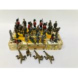BOX OF ASSORTED VINTAGE LEAD SOLDIERS ETC.
