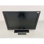 A SONY BRAVIA 32 INCH TELEVISION WITH REMOTE - SOLD AS SEEN