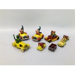 7 X VINTAGE CORGI NODDYS DIE-CAST MODEL VEHICLES