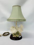 A FLORENCE TABLE LAMP IN THE FORM OF DOVES - SOLD AS SEEN