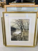 A GROUP OF TEN VARIOUS FRAMED PRINTS AND PICTURES TO INCLUDE 3 X KATHLEEN CADDICK LTD EDITION