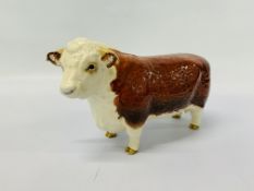 A BESWICK C H OF CHAMPIONS HEREFORD BULL