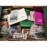 LARGE BOX OF EPHEMERA, VIEW BOOKLETS, TRIUMPH DOLOMITE HANDBOOK,