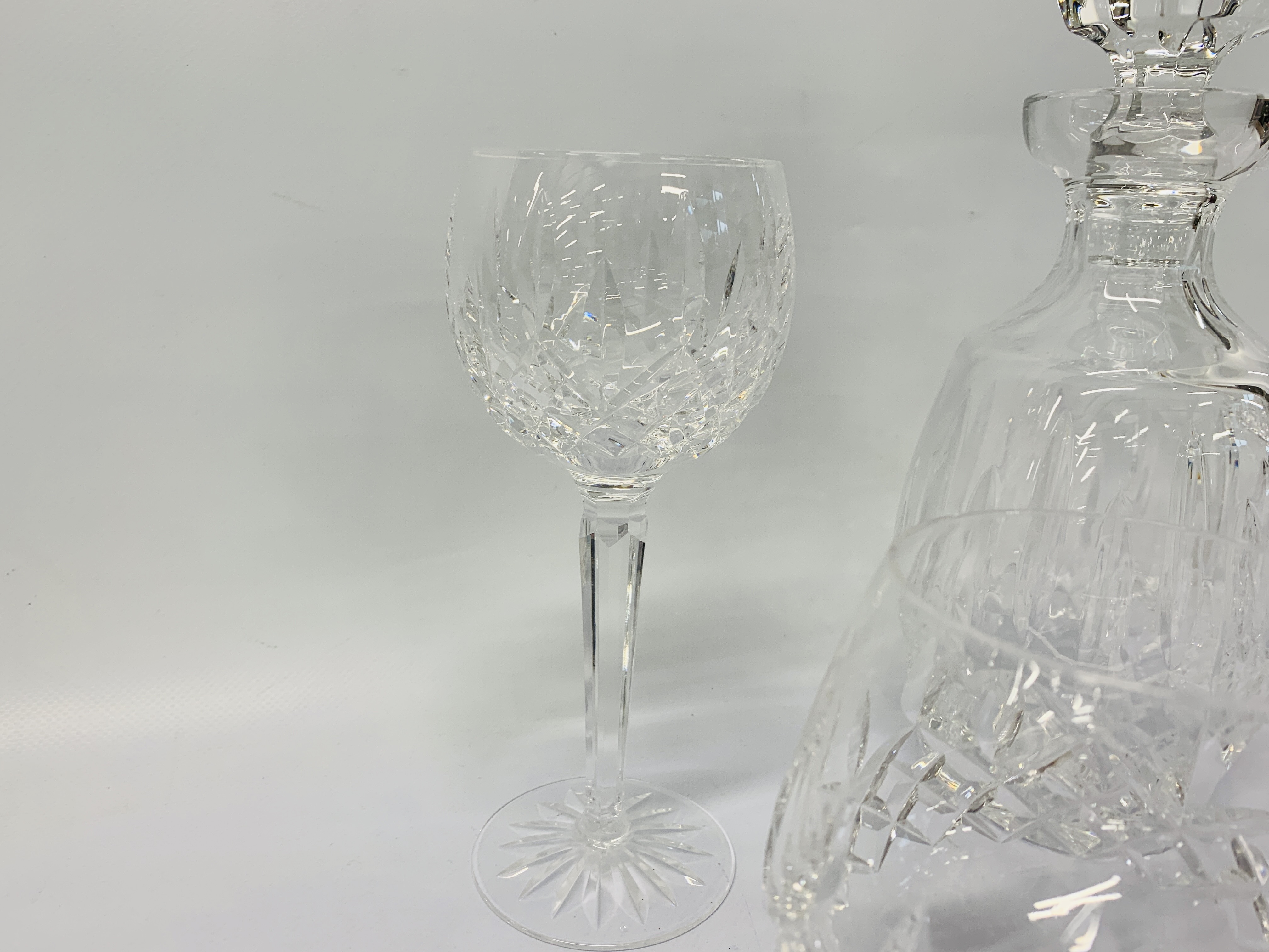 WATERFORD CRYSTAL DECANTER, 2 BRANDY GLASSES, - Image 5 of 7