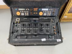 A CASED NEXT NCD - 5000 REMOTE CONTROL UNIT WITH AUDIO STEREO PRE-AMP MIXER / EQUILIZER / ECHO