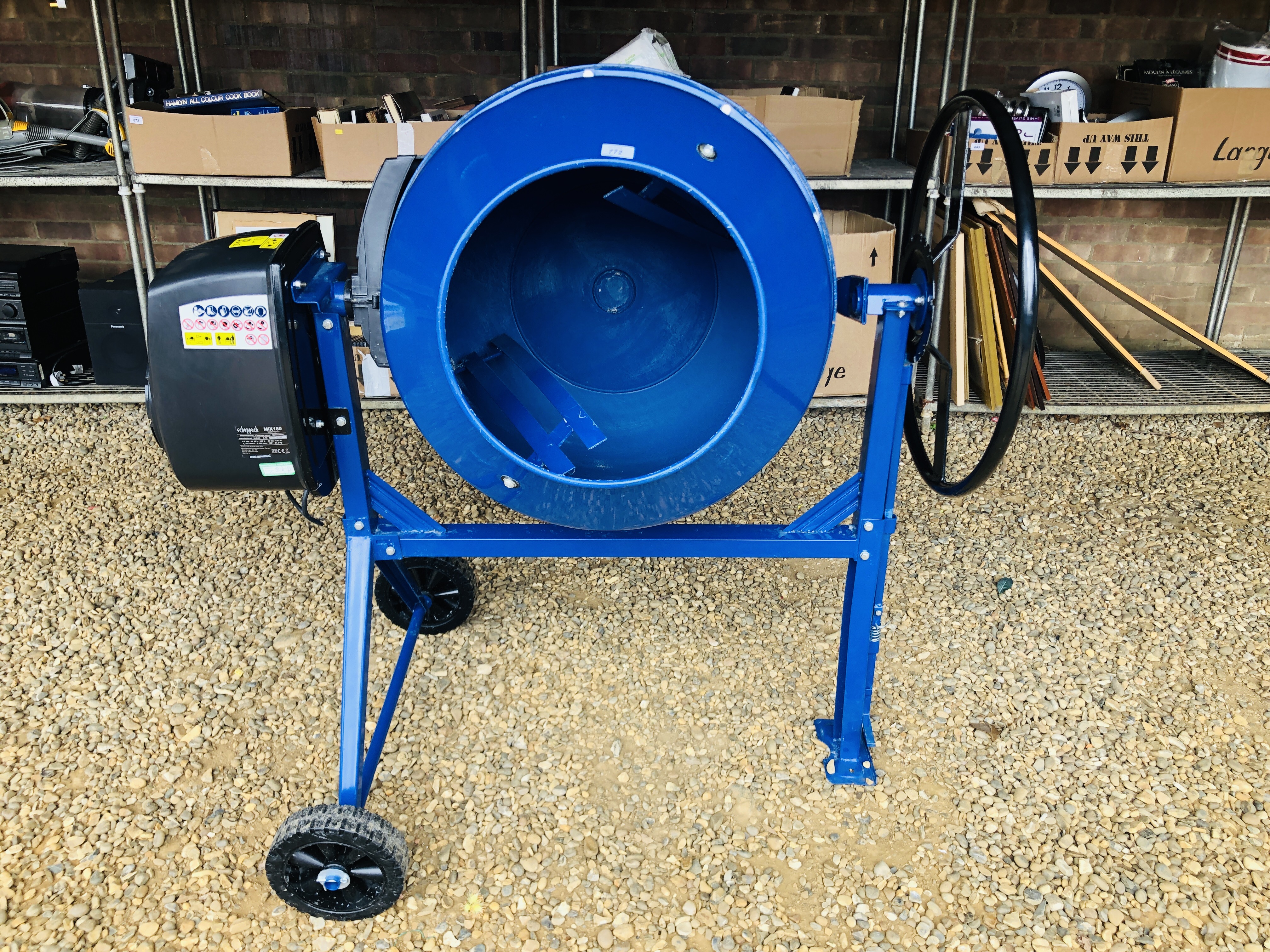 SCHEPPACH ELECTRIC CEMENT MIXER - SOLD AS SEEN