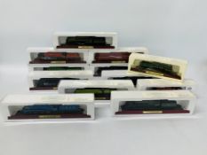 12 DISPLAY MODEL RAILWAY LOCOMOTIVES (BOXED)