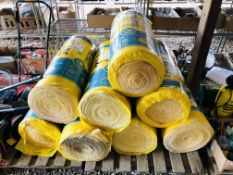 8 X ROLLS ISOVER 75MM INSULATION