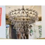 AN 83 WINE GLASS CHANDELIER LIGHT FITTING - SOLD AS SEEN