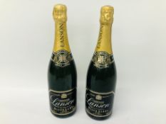 2 X 750ML BOTTLES OF "LANSON" BLACK LABEL CHAMPAGNE