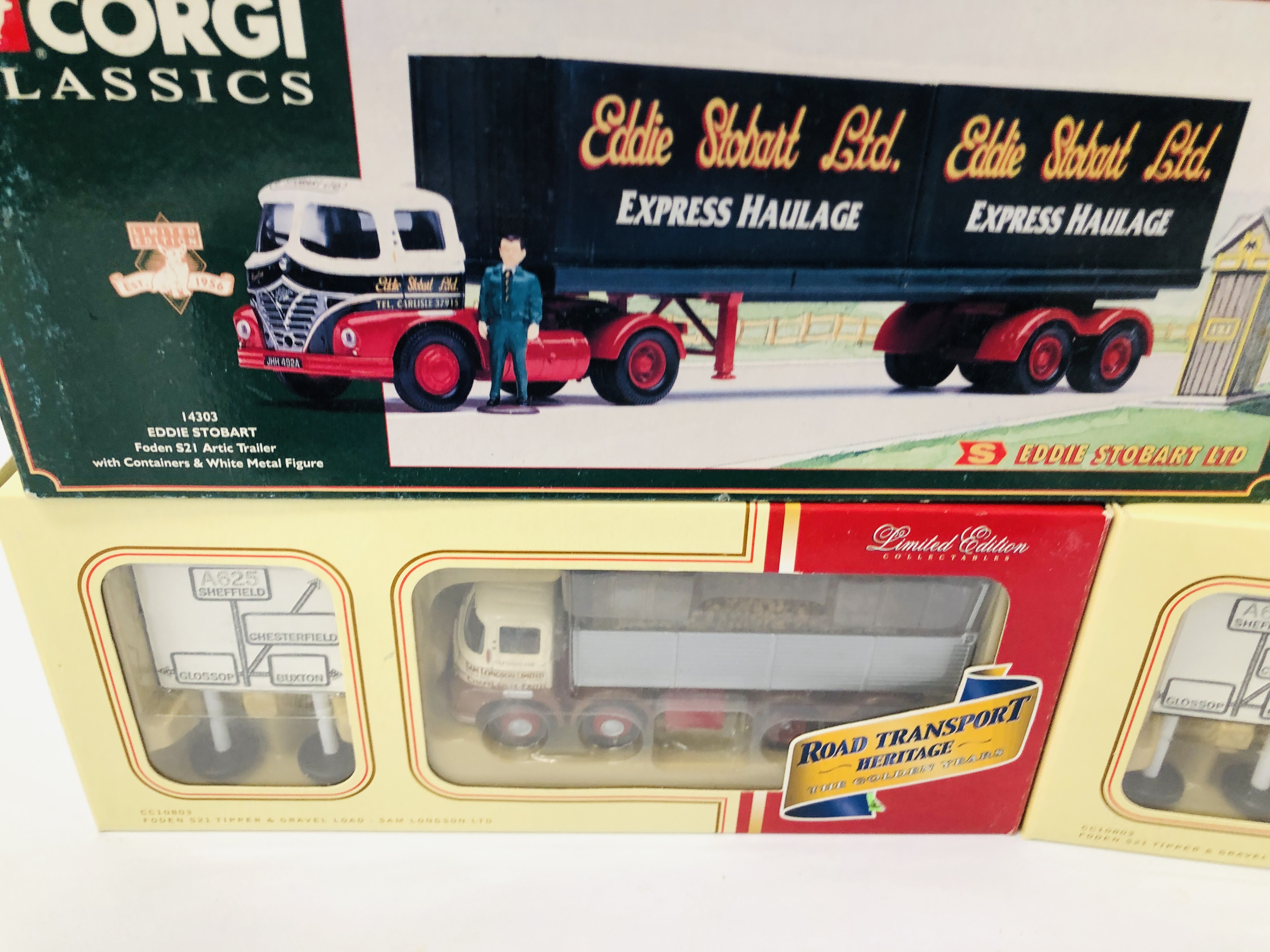 6 X BOXED CORGI DIE CAST COMMERCIALS TO INCLUDE 2 X FODEN S21 TIPPER, FODEN 8 WHEEL RIDGED, - Image 3 of 15