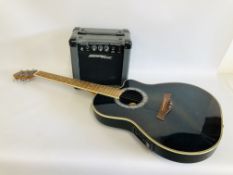 A LEGATO ELECTRIC GUITAR MODEL NUMBER RB-120E/MS (S/N R202274) WITH STARFIRE TEC10E LEAD AMPLIFIER