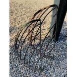 2 X VINTAGE WROUGHT METAL HAY RACKS (1 A/F)