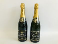 2 X 750ML BOTTLES OF "LANSON" BLACK LABEL CHAMPAGNE