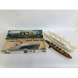 TWO BOXED VINTAGE AIRFIX KITS TO INCLUDE HMS TITANIC, AND S.S.