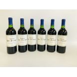 6 X BOTTLES CHÂTEAU HAUT PEYRUGUET MIS EN BOUTEILLE AU CHÂTEAU 750ML 12% VOL 1993