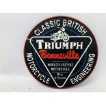 (R) TRIUMPH MOTORCYCLE PLAQUE