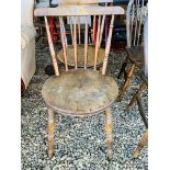 A PAIR OF "PENNY SEAT" KITCHEN CHAIRS