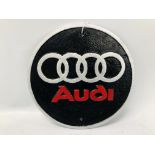 (R) ROUND AUDI PLAQUE