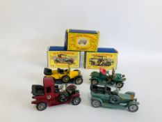 COLLECTION OF MATCHBOX MODELS OF YESTERYEAR DI-CAST VEHICLES TO INCLUDE 1910 BENZ LIMOUSINE Y3