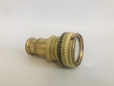 IVORY & GILT BRASS SPY GLASS, C.