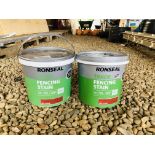 2 X 5 LITRE RONSEAL "RED CEDAR" FENCING STAIN