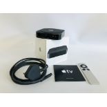 APPLE TV BOX WITH REMOTE AND PACKAGING - SOLD AS SEEN