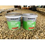 2 X 5 LITRE RONSEAL "RED CEDAR" FENCING STAIN