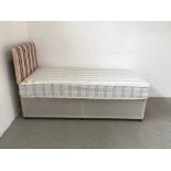 THE SHIRE BED CO SINGLE MATTRESS ON DIVAN BASE,