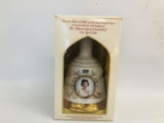 BELLS SCOTCH WHISKY COMMEMORATIVE PORCELAIN DECANTER 75CL. TO COMMEMORATE THEIR MARRIAGE - H.R.H.