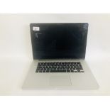 APPLE MACBOOK PRO LAPTOP COMPUTER MODEL A1398 (NO CHARGER) (S/N C02566YMG8WN) - SOLD AS SEEN