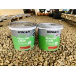 2 X 5 LITRE RONSEAL "RED CEDAR" FENCING STAIN