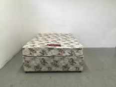 NESTLEDOWN ORTHAPAEDIC DOUBLE DIVAN AND MATTRESS WITH DRAWER BASE