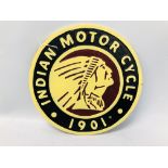 (R) ROUND INDIAN M/C PLAQUE