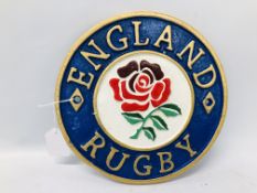 (R) ENGLAND RUGBY PLAQUE