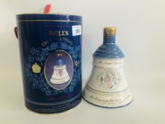 BELLS SCOTCH WHISKY COMMEMORATIVE WADE PORCELAIN DECANTER FROM ARTHUR BELL & SONS 75CL.